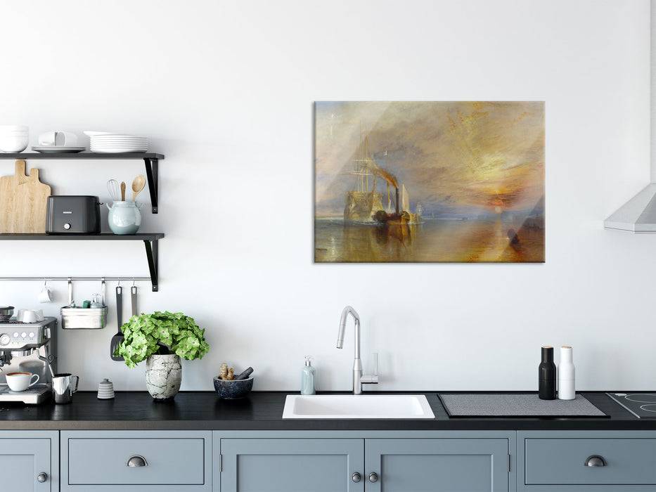 Pixxprint William Turner - The Fighting Temeraire, Glasbild Bestseller