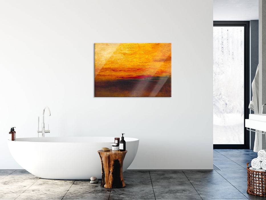Pixxprint William Turner - Sunset  , Glasbild Saisonale Angebote