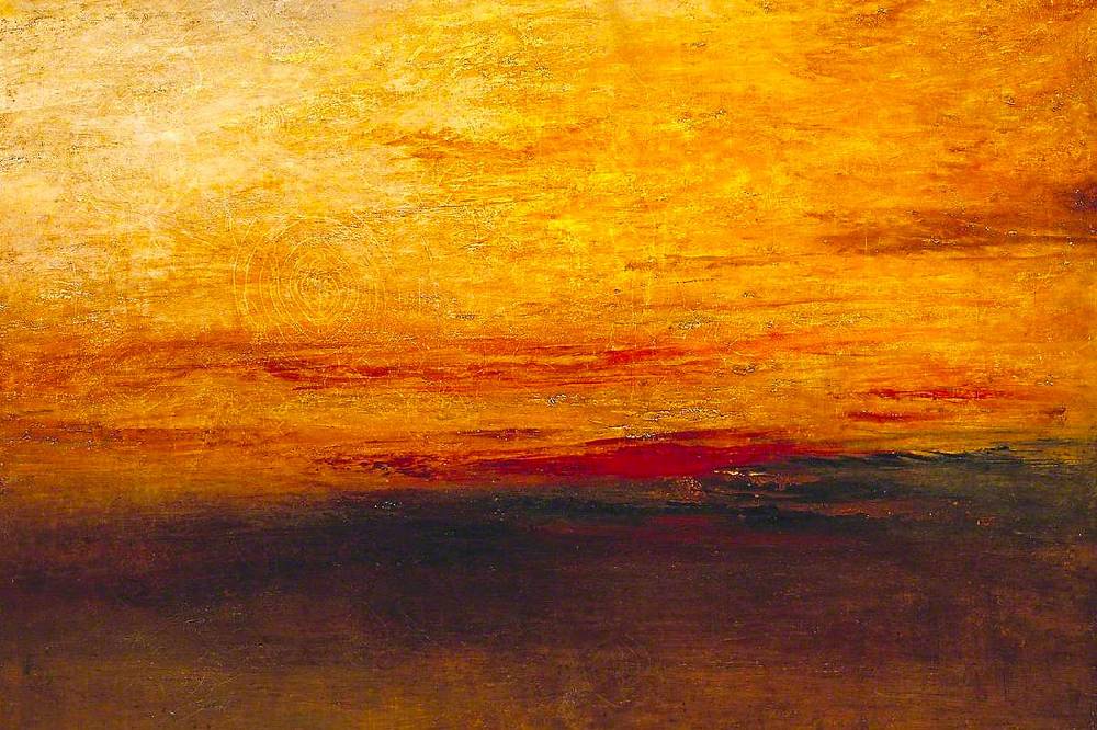 Pixxprint William Turner - Sunset  , Glasbild Saisonale Angebote