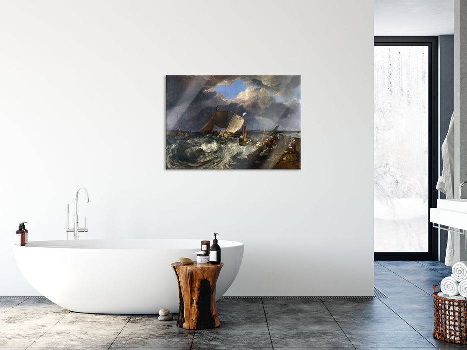 Pixxprint William Turner - Calais Pier  , Glasbild Sonderangebote