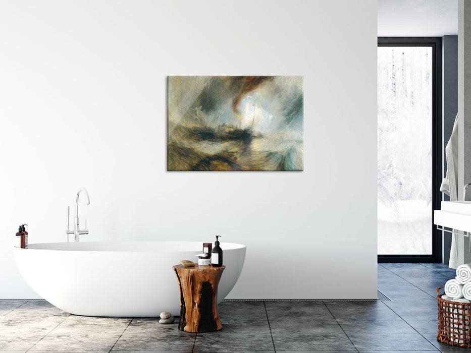 Pixxprint William Turner - Snow Storm Steam-Boat off a Harbour's, Glasbild VIP-Rabatte