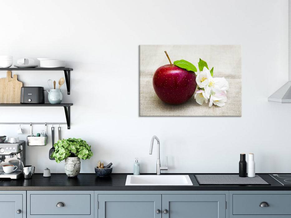 Pixxprint Knackiger roter Apfel, Glasbild Wochenangebot