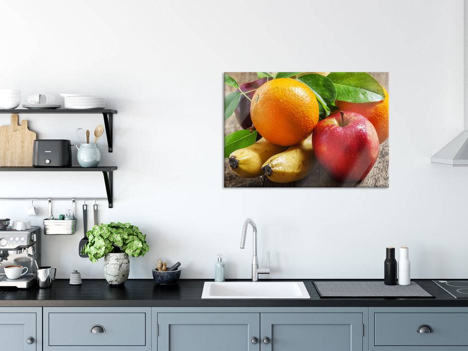 Pixxprint Frisches leckeres Obst, Glasbild Kostenlose Rückgabe