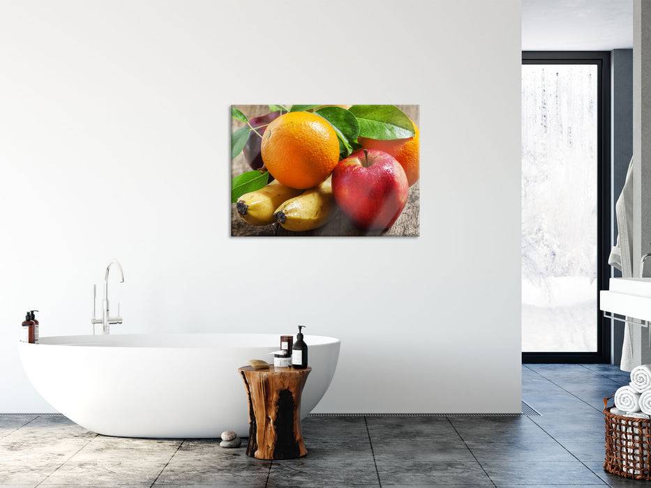 Pixxprint Frisches leckeres Obst, Glasbild Kostenlose Rückgabe