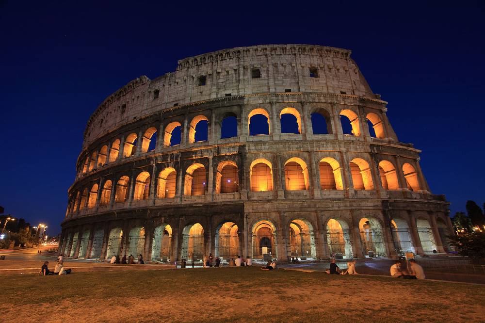 Pixxprint Colosseum in Rom, Glasbild Begrenzte Freigabe