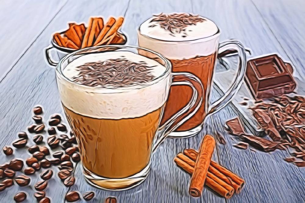 Pixxprint Tassen Kaffee mit Schokolade, Glasbild Letzte 3 Tage