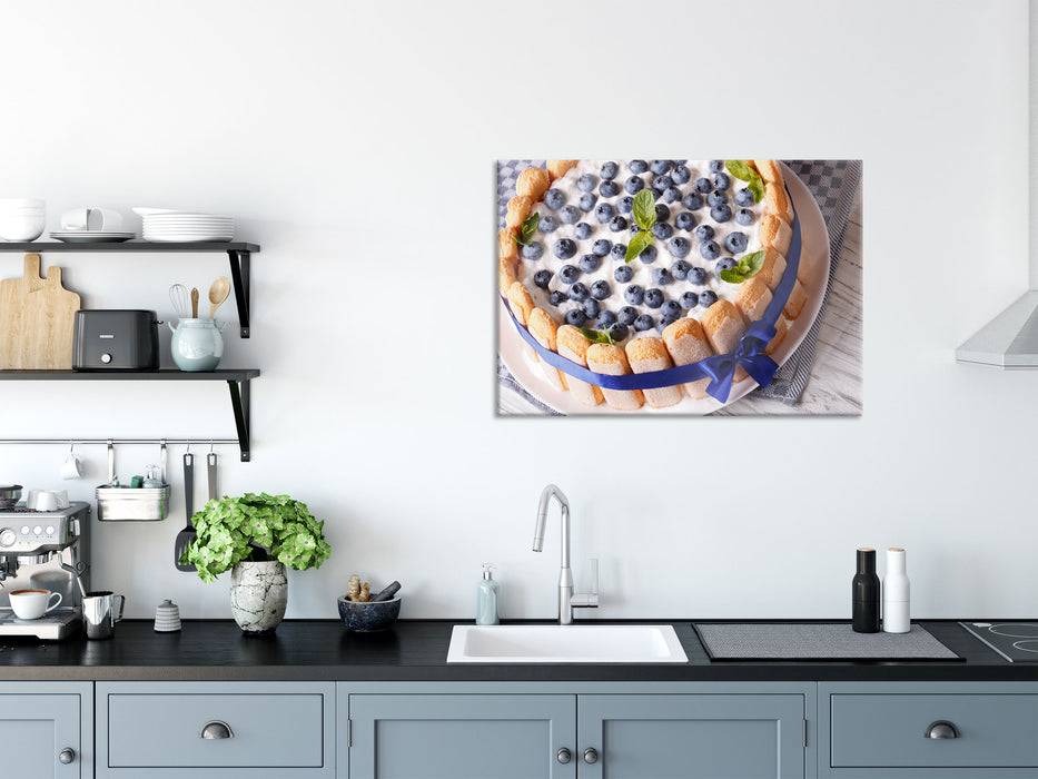 Pixxprint Köstliche Heidelbeertorte, Glasbild JETZT KAUFEN