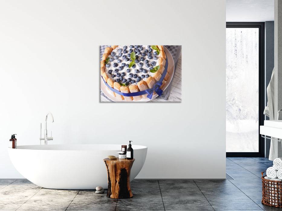 Pixxprint Köstliche Heidelbeertorte, Glasbild JETZT KAUFEN