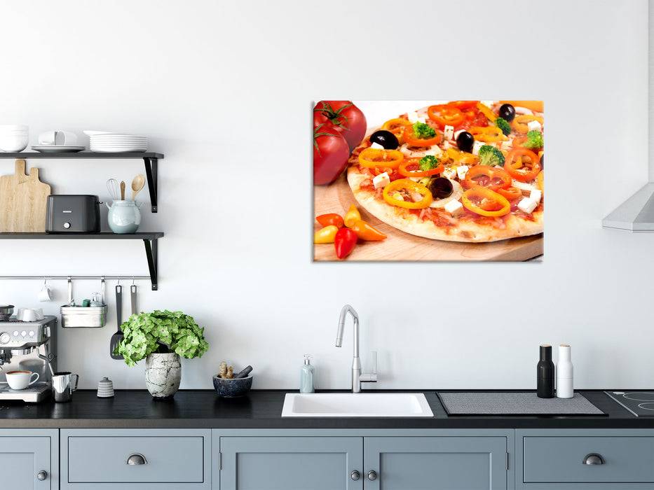 Pixxprint Köstliche Pizza aus Italien, Glasbild Neueste Stile