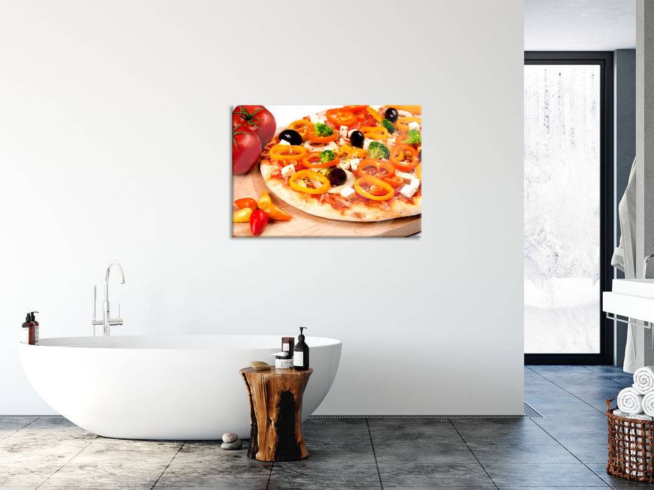 Pixxprint Köstliche Pizza aus Italien, Glasbild Neueste Stile
