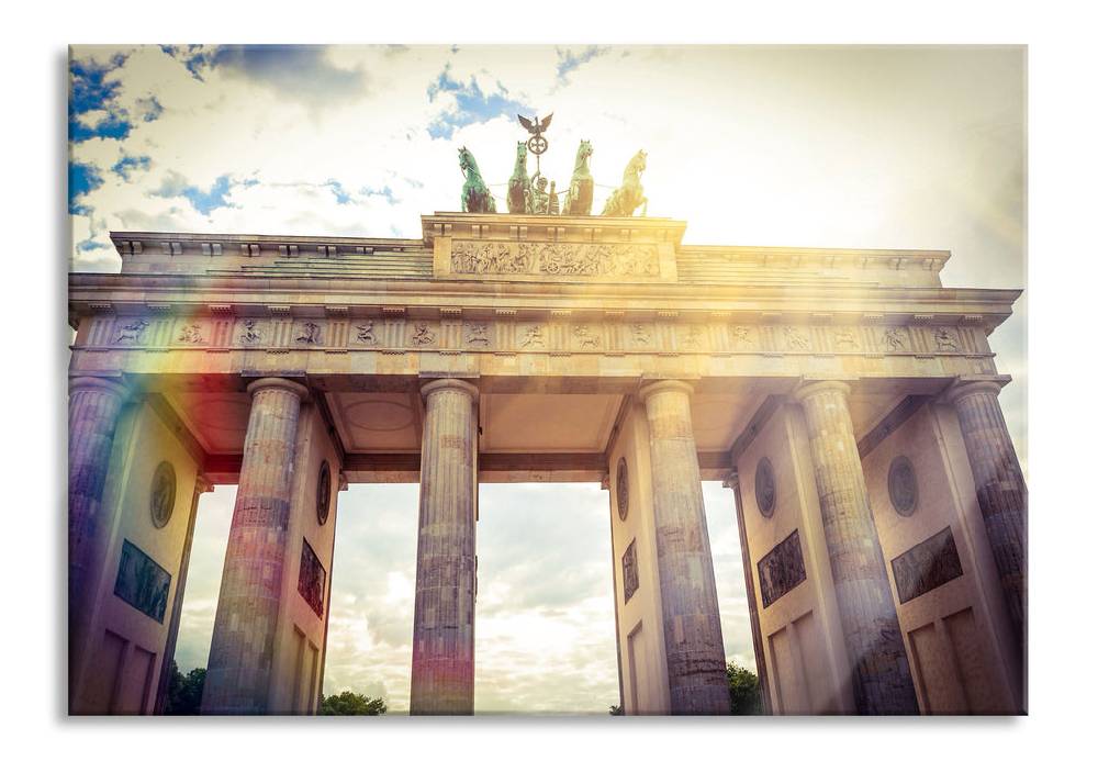 Pixxprint Brandenburger Tor in Berlin, Glasbild