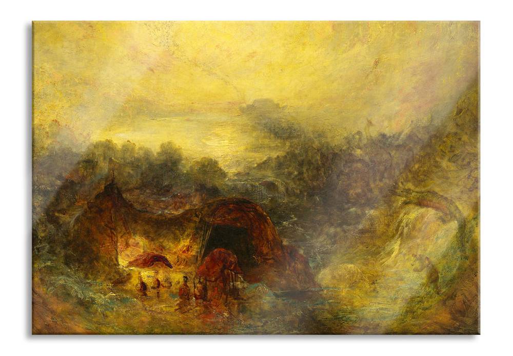 Pixxprint William Turner - The Evening of the Deluge , Glasbild zollfrei