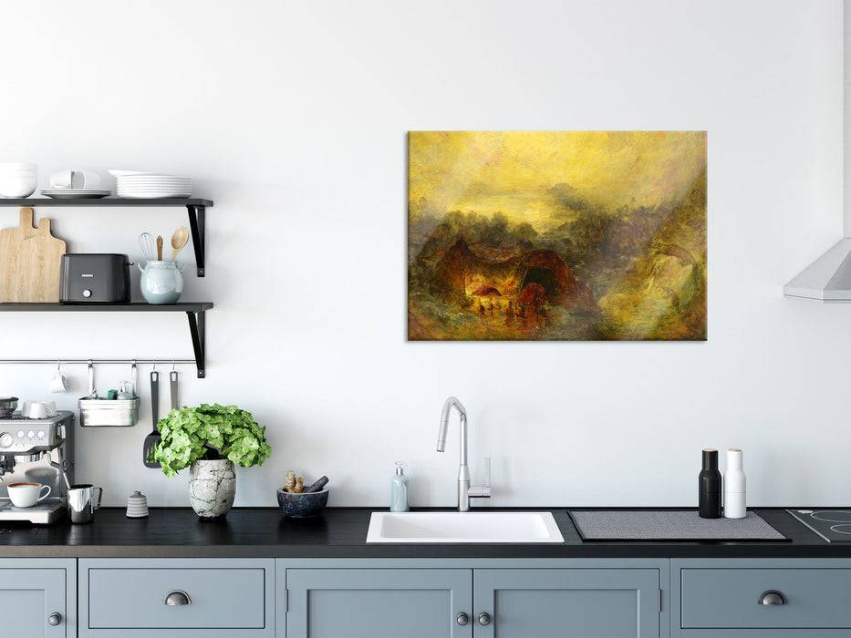 Pixxprint William Turner - The Evening of the Deluge , Glasbild zollfrei