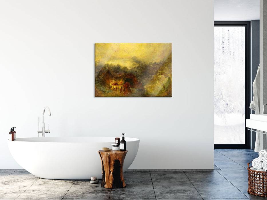 Pixxprint William Turner - The Evening of the Deluge , Glasbild zollfrei
