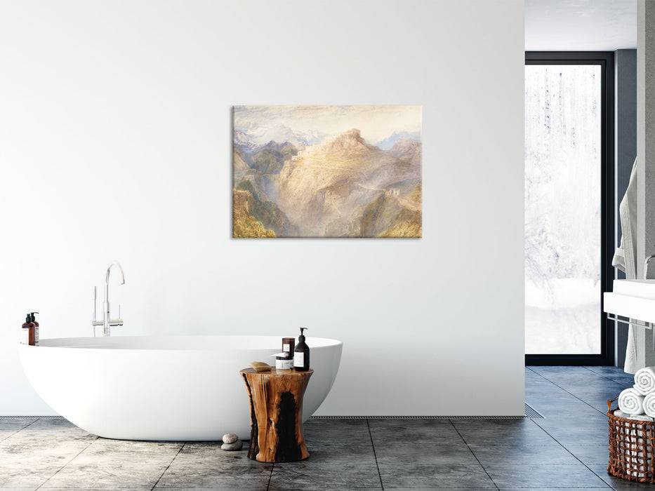 Pixxprint William Turner - Fort of L'Essillon Val de la Maurienne, Glasbild 2025