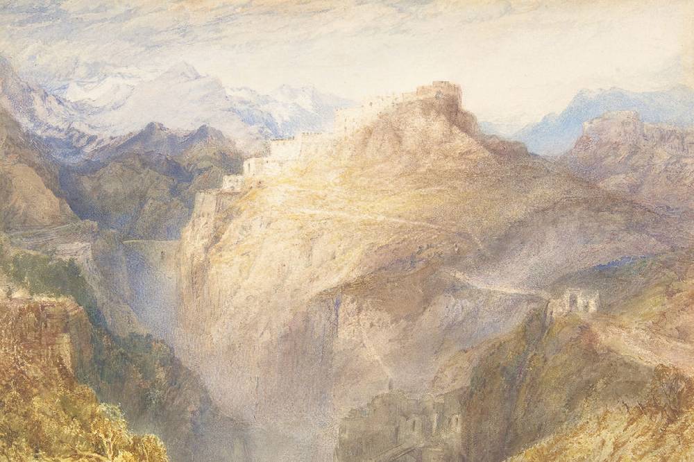 Pixxprint William Turner - Fort of L'Essillon Val de la Maurienne, Glasbild 2025