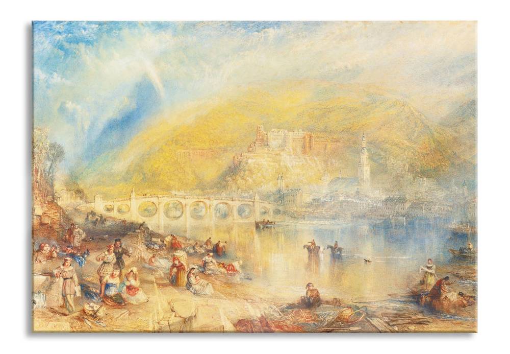 Pixxprint William Turner - HEIDELBERG WITH A RAINBOW, Glasbild Auslauf