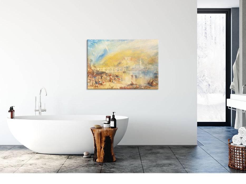 Pixxprint William Turner - HEIDELBERG WITH A RAINBOW, Glasbild Auslauf