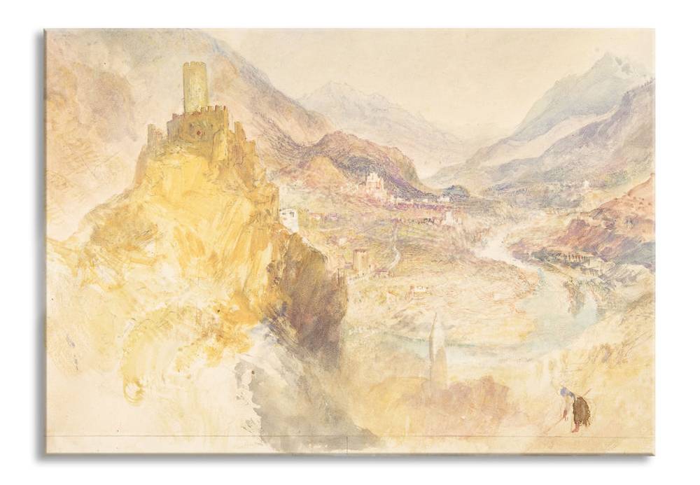 Pixxprint William Turner - Chatel Argent and the Val d'Aosta from, Glasbild Verkauf