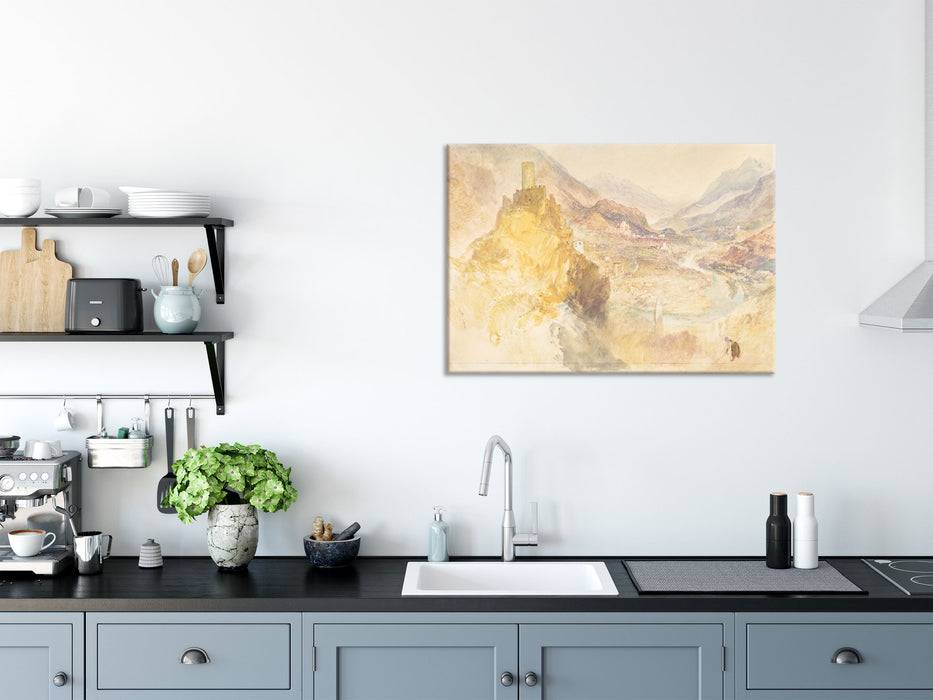 Pixxprint William Turner - Chatel Argent and the Val d'Aosta from, Glasbild Verkauf