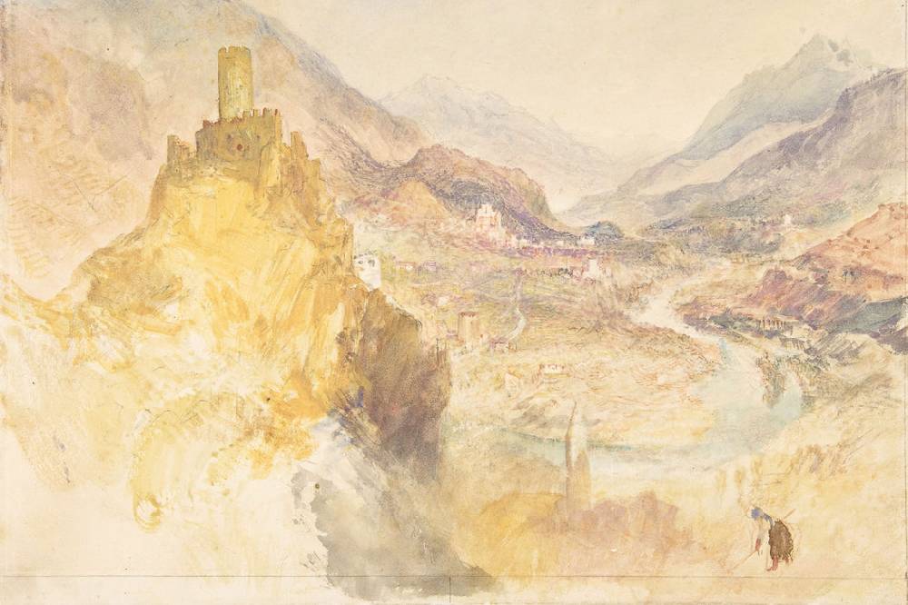 Pixxprint William Turner - Chatel Argent and the Val d'Aosta from, Glasbild Verkauf