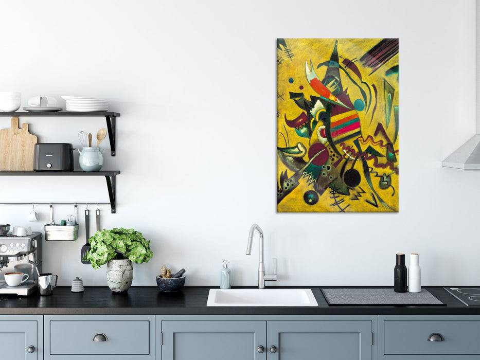 Pixxprint Wassily Kandinsky - Punkte , Glasbild Fabrikverkauf