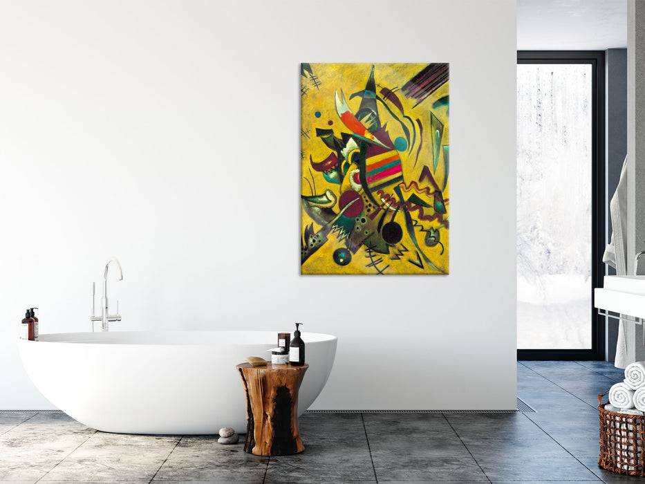 Pixxprint Wassily Kandinsky - Punkte , Glasbild Fabrikverkauf