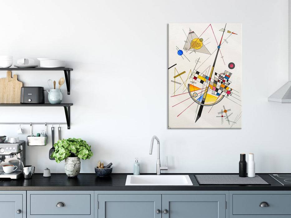 Pixxprint Wassily Kandinsky - Delikate Spannung , Glasbild Blitzverkäufe