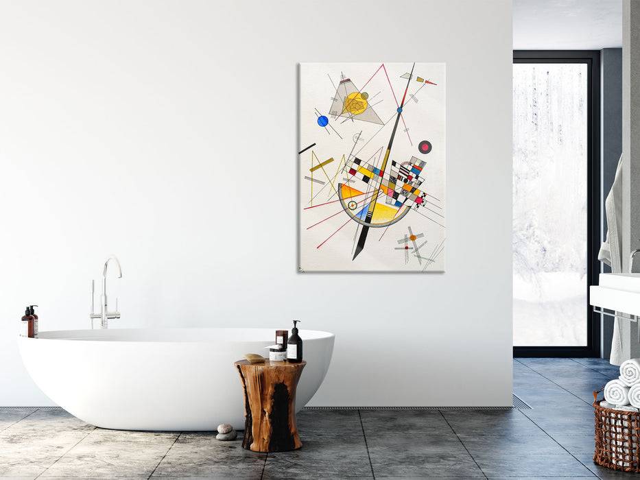 Pixxprint Wassily Kandinsky - Delikate Spannung , Glasbild Blitzverkäufe