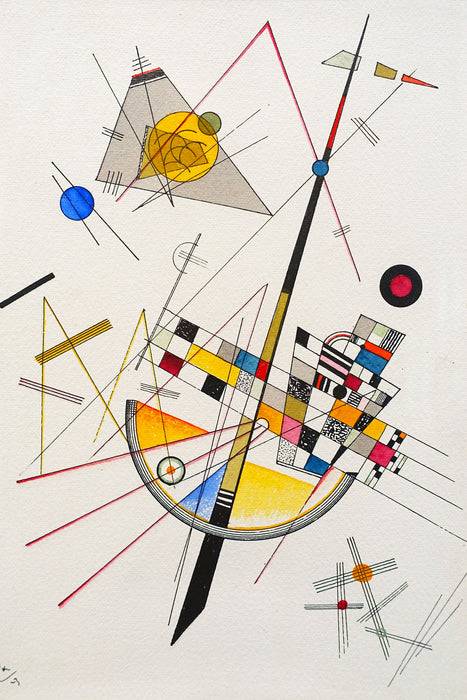 Pixxprint Wassily Kandinsky - Delikate Spannung , Glasbild Blitzverkäufe