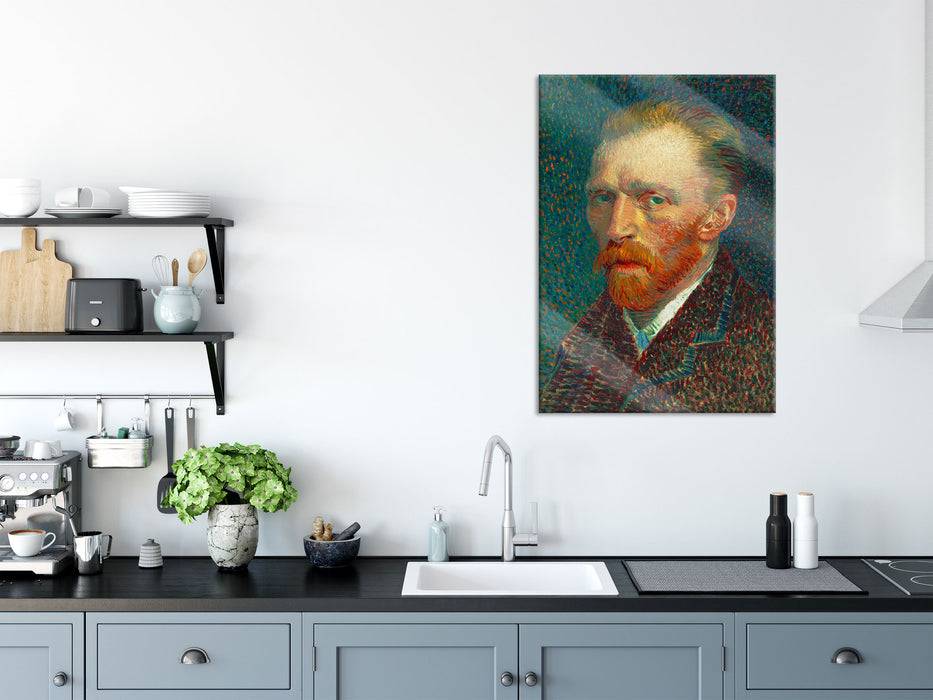 Pixxprint Vincent Van Gogh - Selbstbildnis , Glasbild Limitierter Zeitrabatt