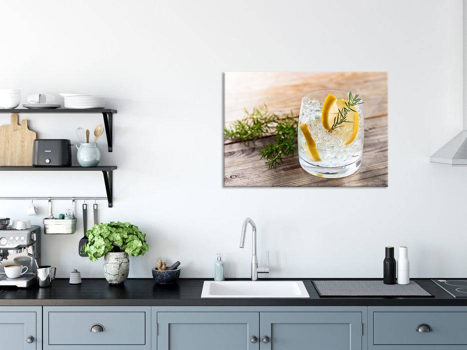 Pixxprint Leckerer Gin Tonic, Glasbild Black Friday