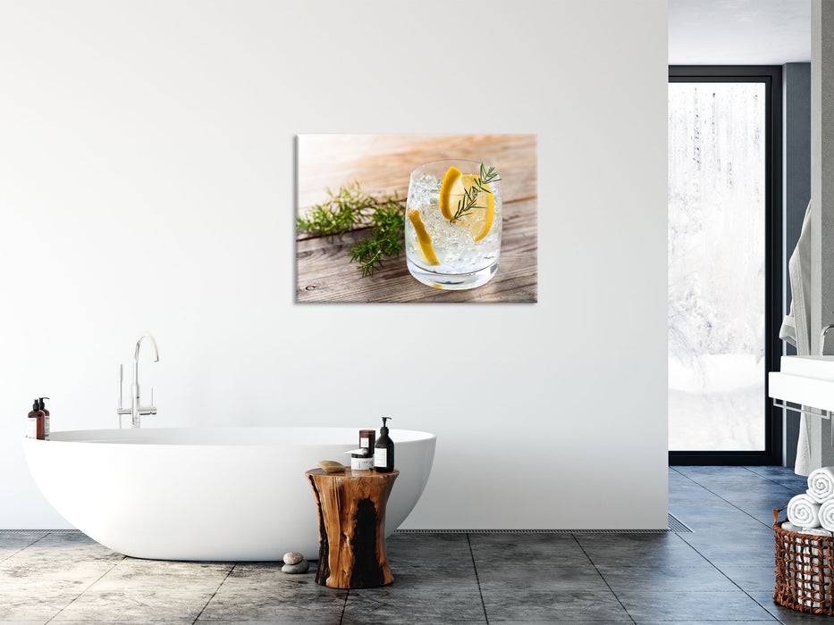 Pixxprint Leckerer Gin Tonic, Glasbild Black Friday