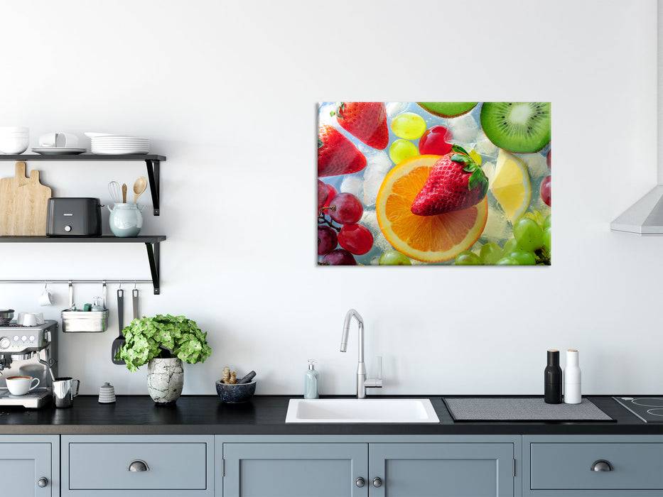 Pixxprint Leckeres buntes Obst, Glasbild Cyber Monday