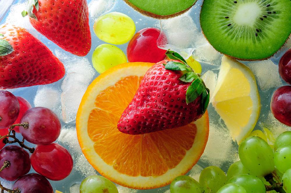 Pixxprint Leckeres buntes Obst, Glasbild Cyber Monday