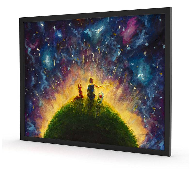 Pixxprint Ölgemälde "Der kleine Prinz", Poster mit Bilderrahmen Neueste Stile