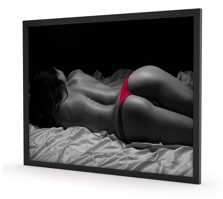Pixxprint Perfekter Frauen Po, Poster mit Bilderrahmen Fabrikladen