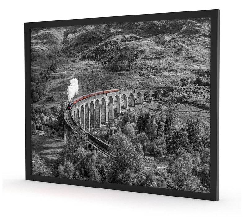 Pixxprint Eisenbahnviadukt in Schottland, Poster mit Bilderrahmen 50% Rabatt für begrenzte Zeit