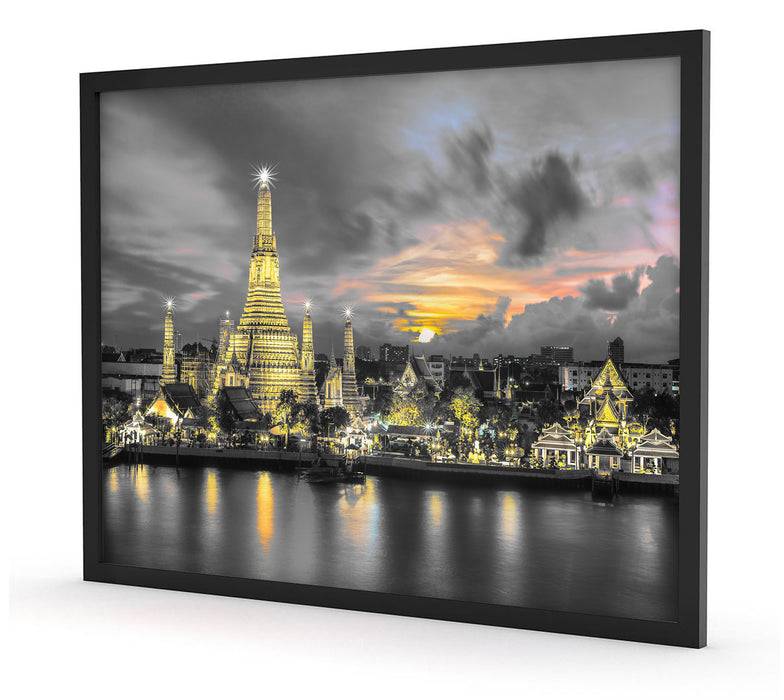 Pixxprint Tempel Bangkok Thailand, Poster mit Bilderrahmen Rabatte dieses Monats