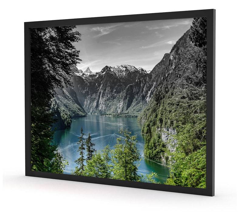 Pixxprint Blick auf den Königssee, Poster mit Bilderrahmen 2025