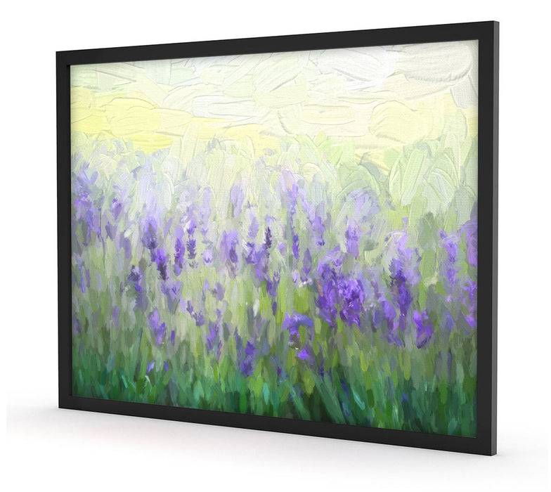 Pixxprint Wunderschönes Lavendelfeld, Poster mit Bilderrahmen Fabrik Onlineshop