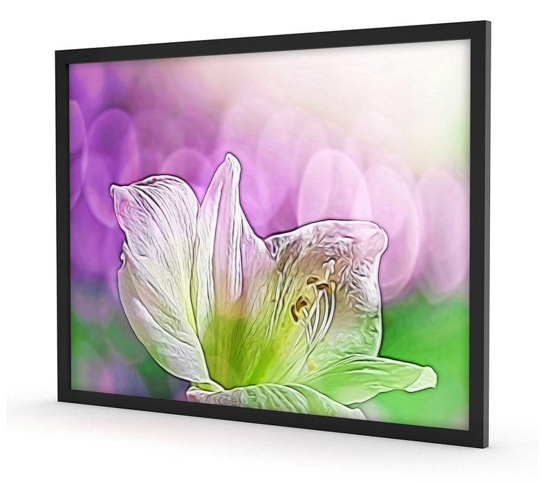 Pixxprint Zarte prächtige Lilie, Poster mit Bilderrahmen Flash Sale