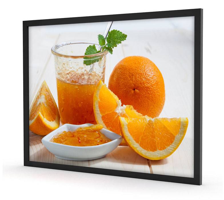Pixxprint Frische Orangenmarmelade, Poster mit Bilderrahmen Osterangebot