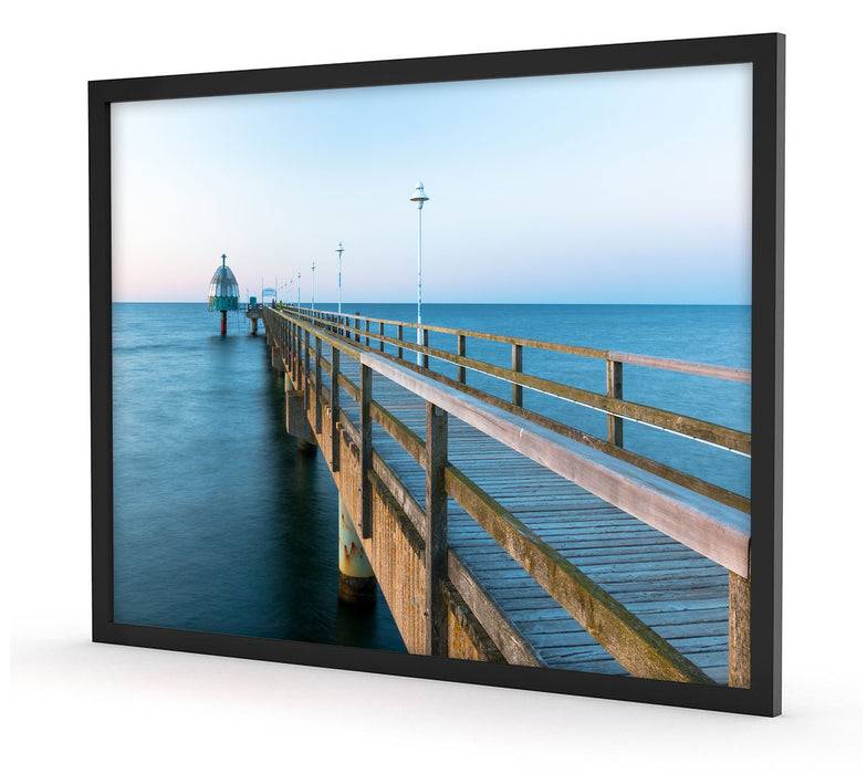 Pixxprint Traumhafter Steg ins Meer, Poster mit Bilderrahmen Muttertagsangebot