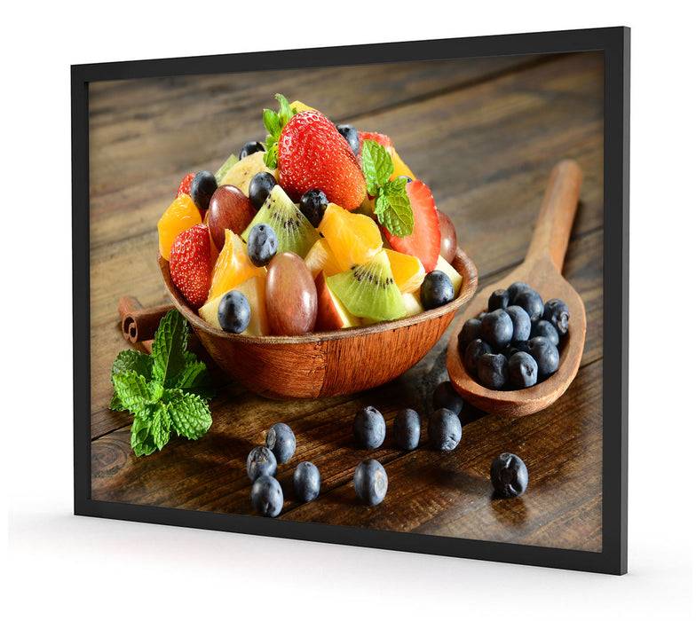Pixxprint Schale voll mit frischem Obst, Poster mit Bilderrahmen Online Outlet