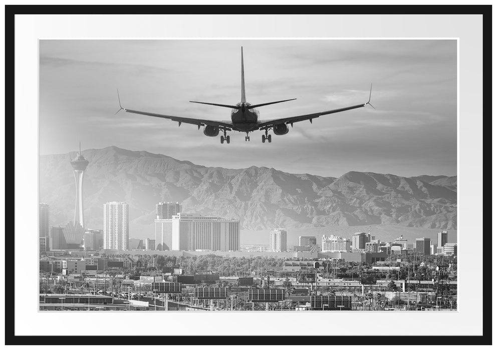 Pixxprint Urlaubsreise nach Las Vegas, im Galerie-Passepartout Bilderrahmen