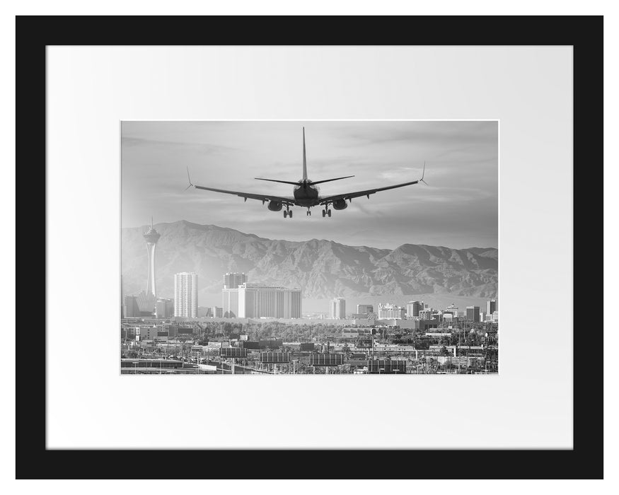Pixxprint Urlaubsreise nach Las Vegas, im Galerie-Passepartout Bilderrahmen Letzte 3 Tage