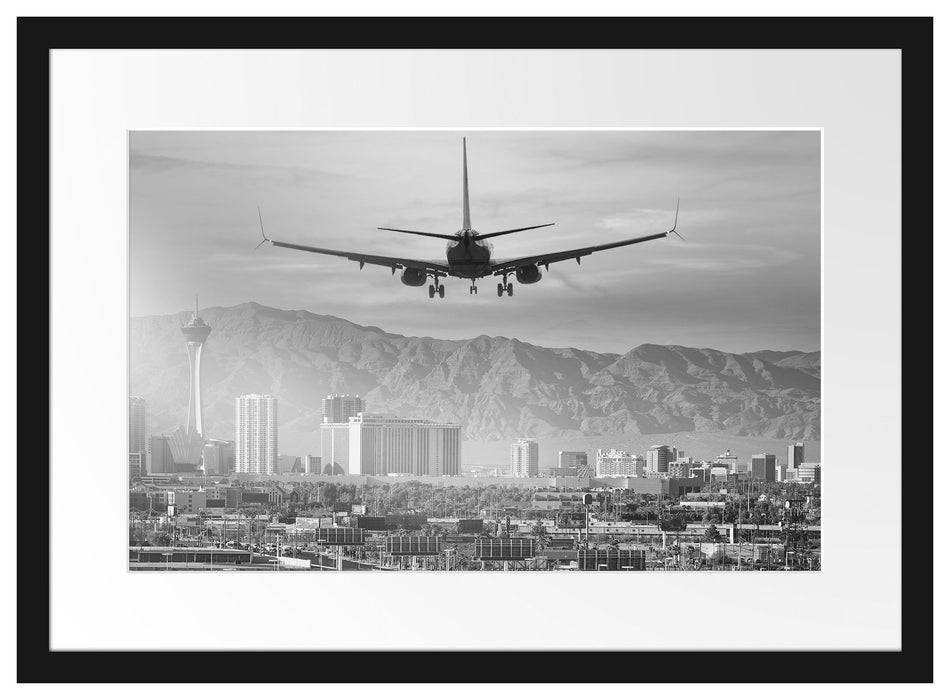 Pixxprint Urlaubsreise nach Las Vegas, im Galerie-Passepartout Bilderrahmen Letzte 3 Tage