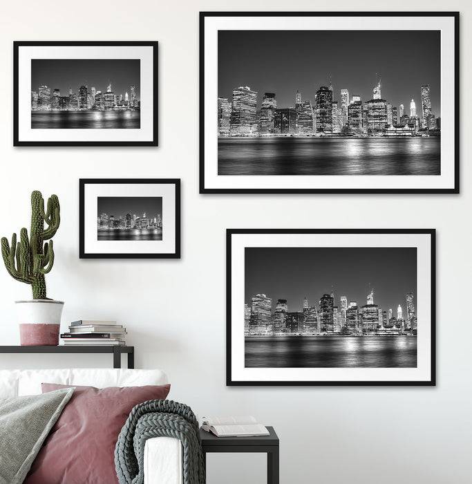Pixxprint New York City, im Galerie-Passepartout Bilderrahmen Super Rabatt