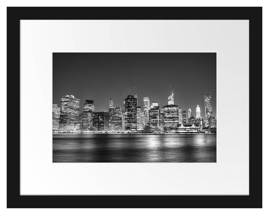 Pixxprint New York City, im Galerie-Passepartout Bilderrahmen Super Rabatt